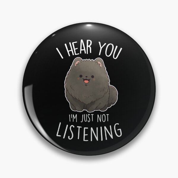 Item preview, Black Pomeranian Dog Not Listening designed and sold by Clara Hollins.