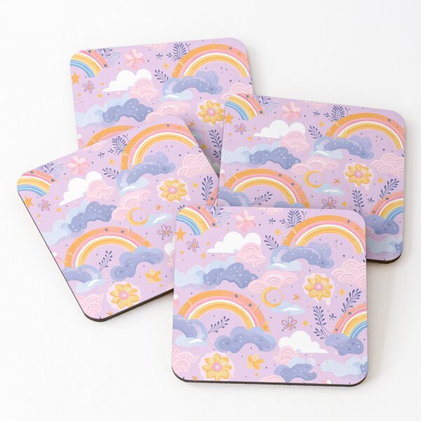 Item preview, Seamless Rainbow Cloud Flower Star Pattern designed and sold by Carmillai.
