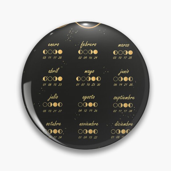 Item preview, LUNAR CALENDAR 2024 in SPANISH without frame, triple moon, with moon phases. designed and sold by NKalopsia.
