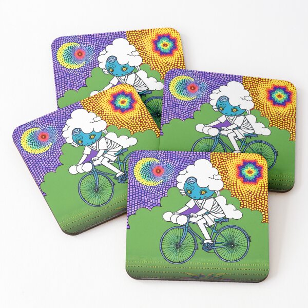 Item preview, Cartoonized LSD Blotter: Bicycle Day Extravaganza designed and sold by Mr.Psychedelia.