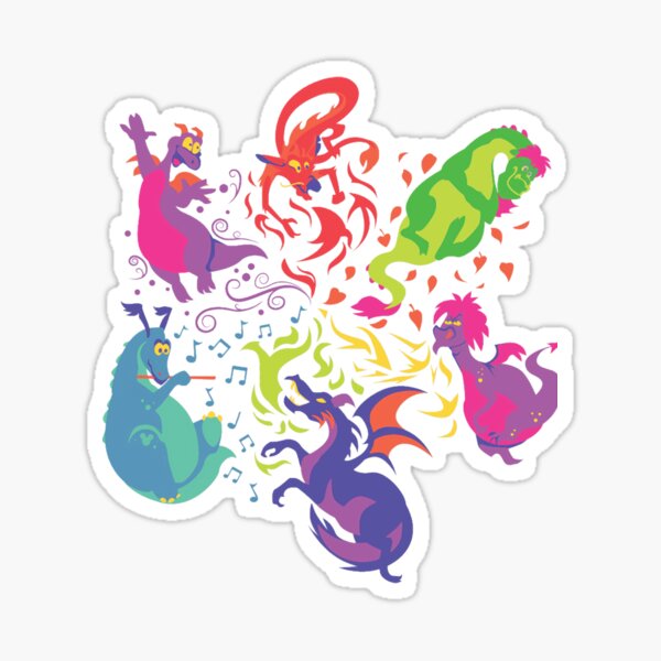 Figment Sticker Dreamfinder Dragon Disney EPCOT Flower and Garden