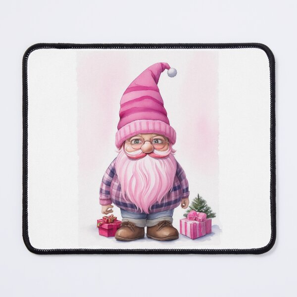 Item preview, Cute Xmas Gnome In A Pink Hat With A Pink Beard Merry Christmas Gift Fabulous Pink Gnome Watercolor Pink Shades designed and sold by FunnySunny T-Shirts.