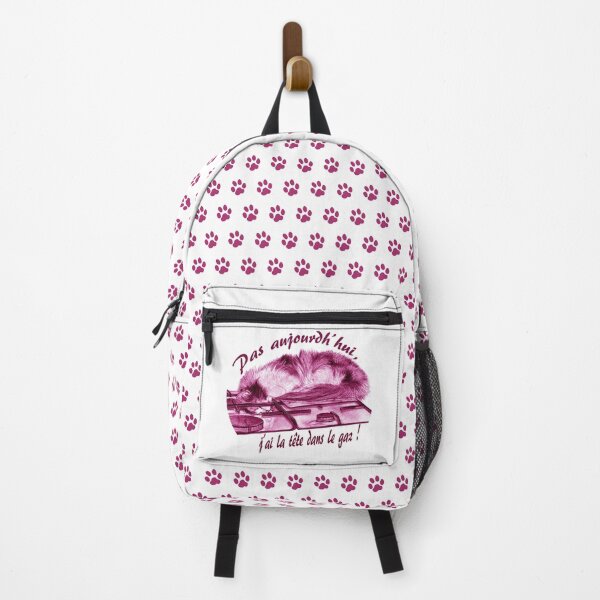 Item preview, Tricolor cat, head in the gas - pink colorized version, text in French designed and sold by SylvieG18.