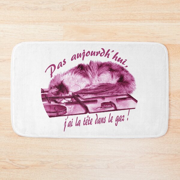 Item preview, Tricolor cat, head in the gas - pink colorized version, text in French designed and sold by SylvieG18.