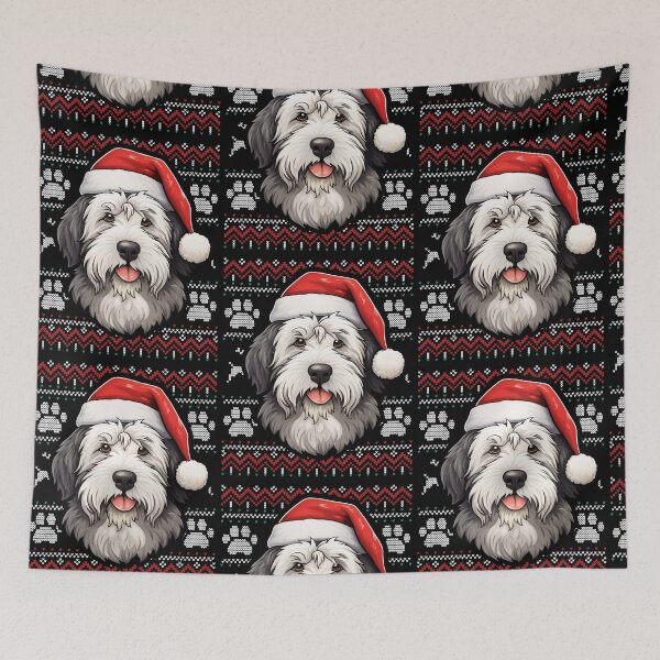 Artikelvorschau, Old English Sheepdog Ugly Sweater Christmas entworfen und verkauft von rafaeltto.