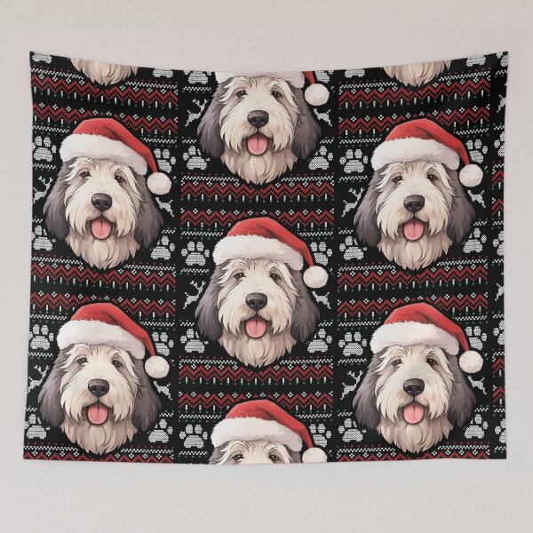 Artikelvorschau, Old English Sheepdog Ugly Sweater Christmas entworfen und verkauft von rafaeltto.