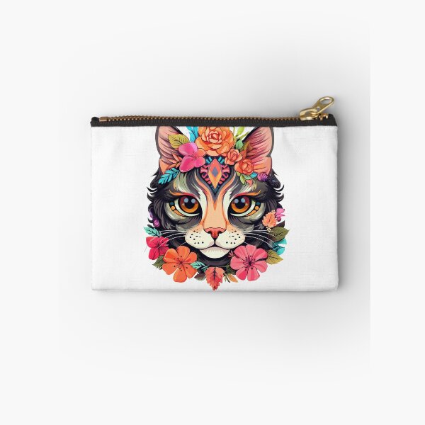 Item preview, Cute Flowery Cat in Boho Style designed and sold by Lamarcy.