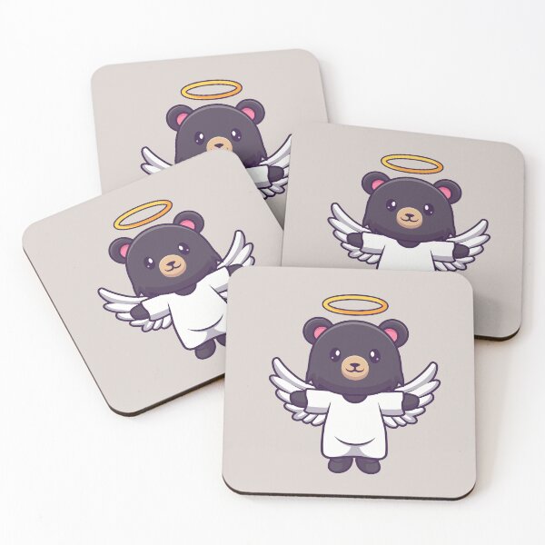 Item preview, Heavenly Soar: Cute American Black Bear Becomes an Angel in Cartoon Vector Icon designed and sold by hjian8219.
