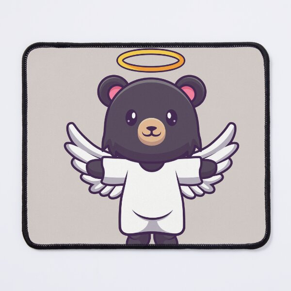 Item preview, Heavenly Soar: Cute American Black Bear Becomes an Angel in Cartoon Vector Icon designed and sold by hjian8219.