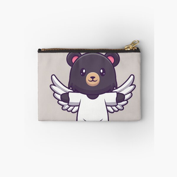 Item preview, Heavenly Soar: Cute American Black Bear Becomes an Angel in Cartoon Vector Icon designed and sold by hjian8219.