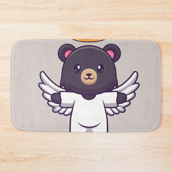 Item preview, Heavenly Soar: Cute American Black Bear Becomes an Angel in Cartoon Vector Icon designed and sold by hjian8219.