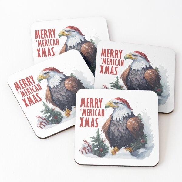 Item preview, Merry 'Merican Xmas - Santa American Bald Eagle Christmas designed and sold by wingstar.