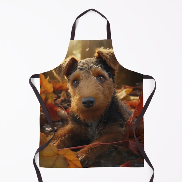 Item preview, Welsh Terrier Puppy In Autumn designed and sold by ZenEverAI.