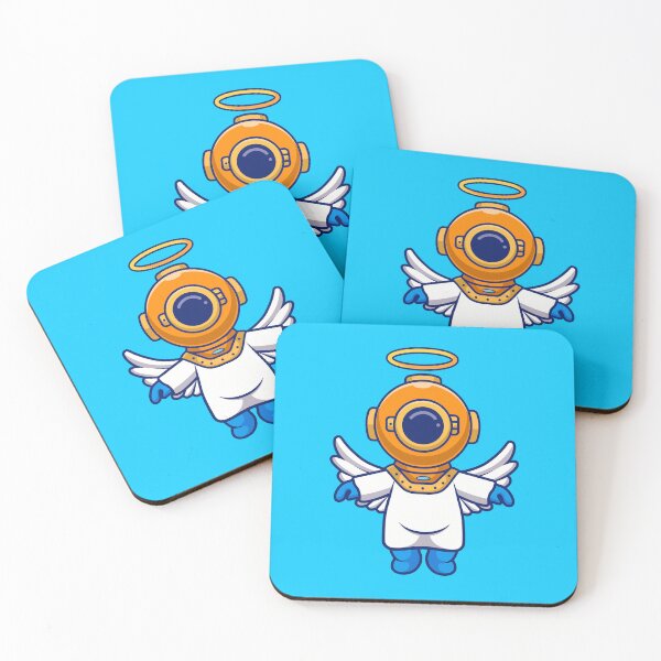 Item preview, Diving into Heaven: Cute Diver Becomes an Angel in Cartoon Vector Icon designed and sold by hjian8219.