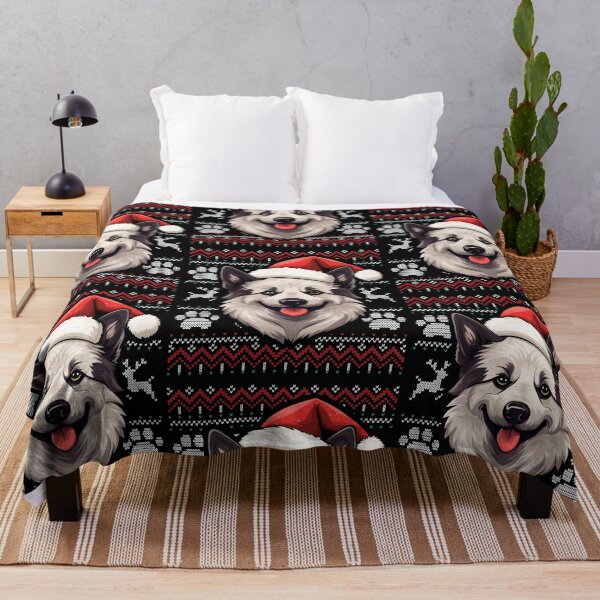 Item preview, Norwegian Elkhound Ugly Sweater Christmas designed and sold by rafaeltto.