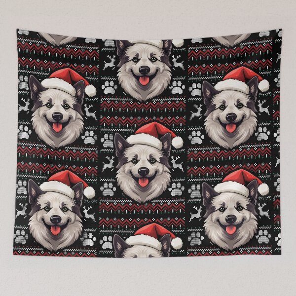 Item preview, Norwegian Elkhound Ugly Sweater Christmas designed and sold by rafaeltto.