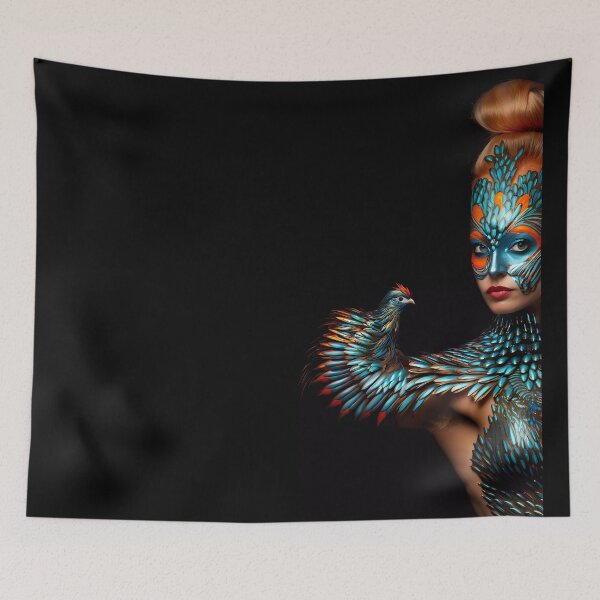 Item preview, “The grace of feathers and femininity” designed and sold by Art-Vortex-fr.