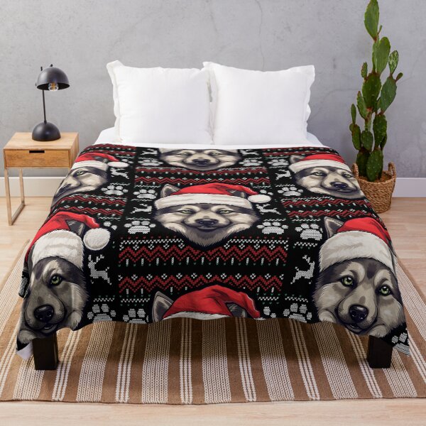 Item preview, Norwegian Elkhound Ugly Sweater Christmas designed and sold by rafaeltto.