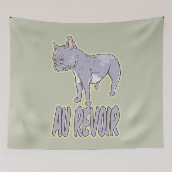 Item preview, French Bulldog AU REVOIR designed and sold by piedaydesigns.