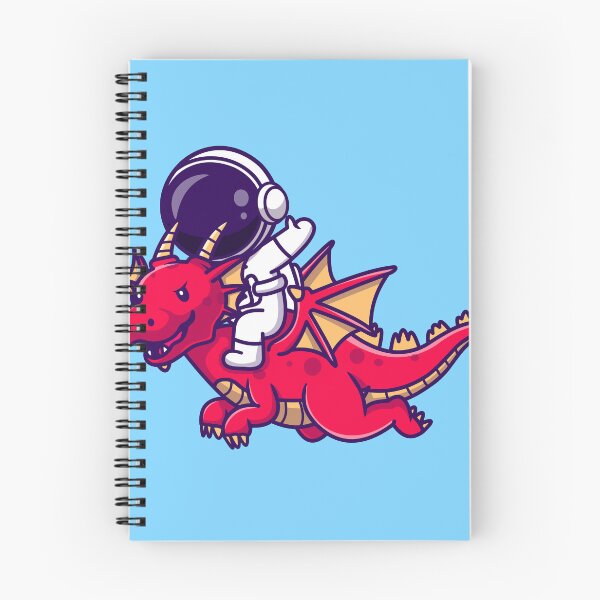 Item preview, Cosmic Companion: Astronaut Riding a Dragon in Cartoon Vector Icon designed and sold by hjian8219.