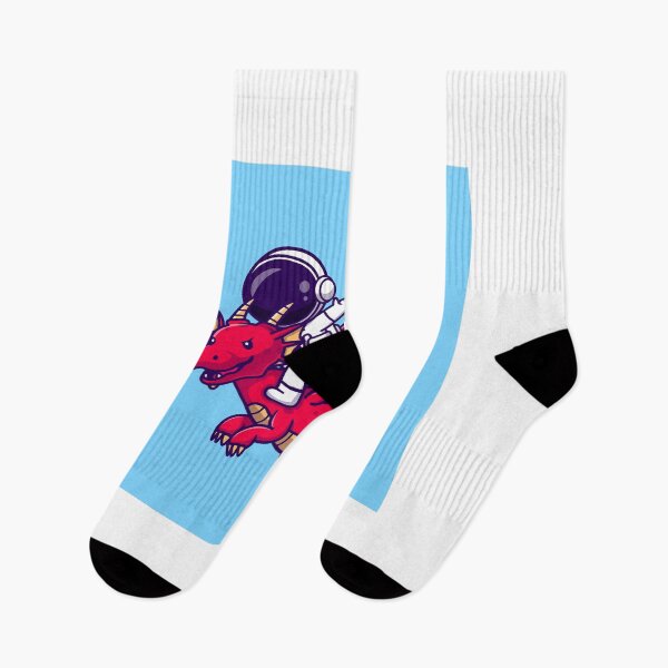 Item preview, Cosmic Companion: Astronaut Riding a Dragon in Cartoon Vector Icon designed and sold by hjian8219.