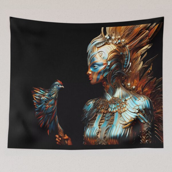 Item preview, “The grace of feathers and femininity” designed and sold by Art-Vortex-fr.