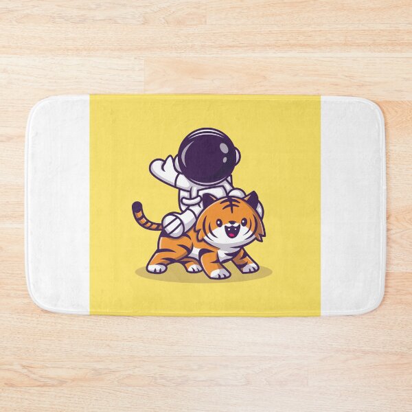 Item preview, Cosmic Companionship: Astronaut with a Cute Tiger in Cartoon Vector Icon designed and sold by hjian8219.