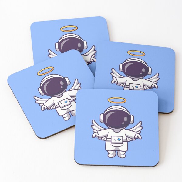 Item preview, Heavenly Soar: Cute Astronaut Becomes an Angel in Cartoon Vector Icon designed and sold by hjian8219.