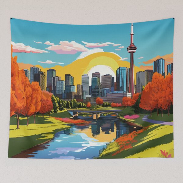 Item preview, A Pop Art Travel Print of Calgary - Canada  designed and sold by StudioRedKoala.