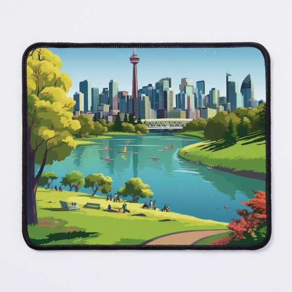 Item preview, A Pop Art Travel Print of Calgary - Canada  designed and sold by StudioRedKoala.