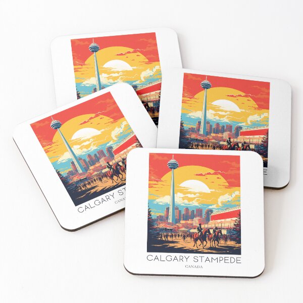 Item preview, A Pop Art Travel Print of Calgary - Canada  designed and sold by StudioRedKoala.