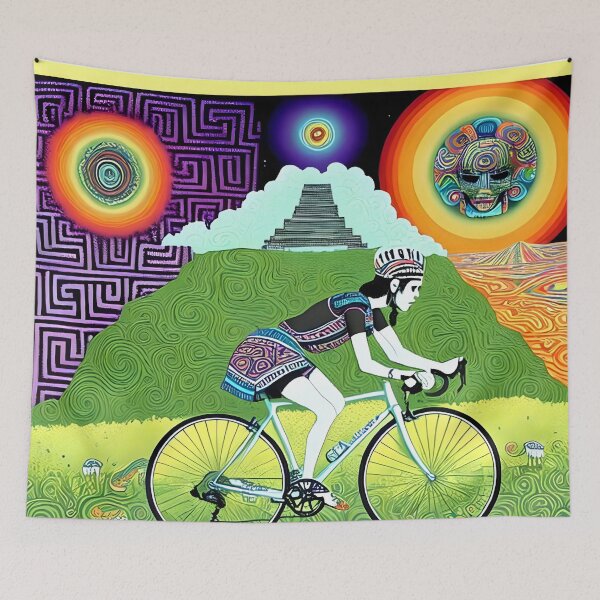 Item preview, Trippy Mayan LSD Bicicle Blotter Art designed and sold by Mr.Psychedelia.