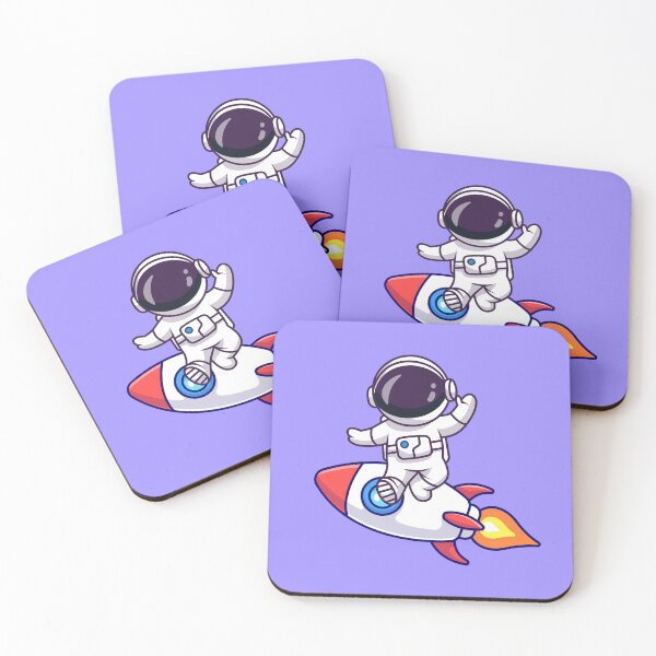 Item preview, Cosmic Groove: Cute Astronaut Dancing on a Rocket in Cartoon Vector Icon designed and sold by hjian8219.