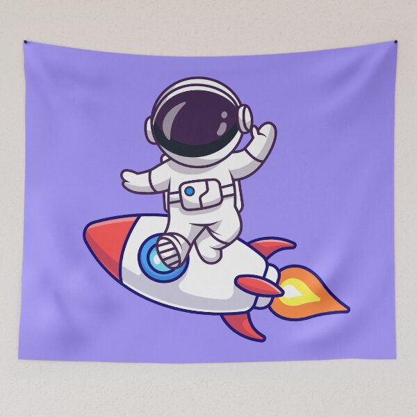 Item preview, Cosmic Groove: Cute Astronaut Dancing on a Rocket in Cartoon Vector Icon designed and sold by hjian8219.