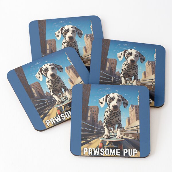 Item preview, Pawsome Pup, Dalmatian on a Skateboard designed and sold by TheTrendsDesk.