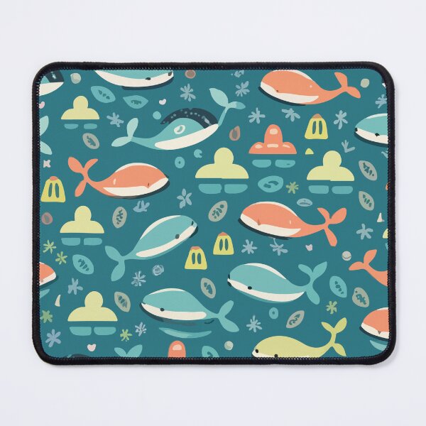 Item preview, Cute whales swimming  designed and sold by Andrewmedia.