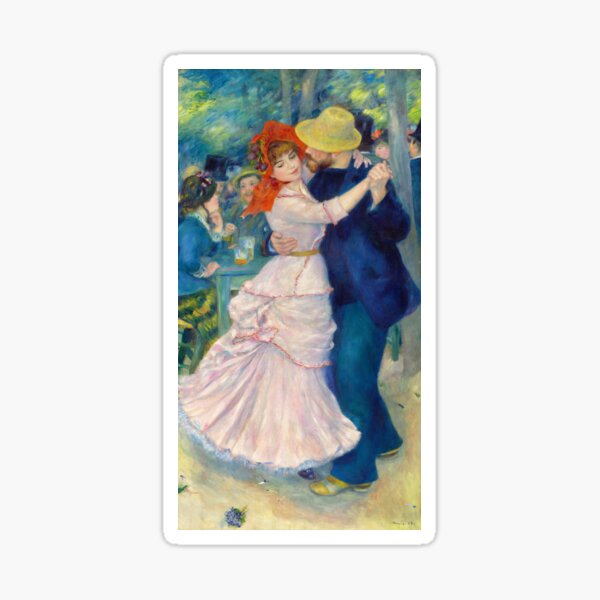 Dance at Bougival - Pierre Auguste Renoir Sticker