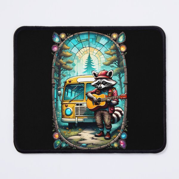Item preview, Racoon playing guitar designed and sold by IceCreamSmile.