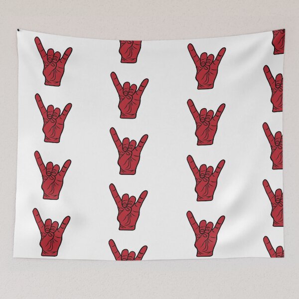 Item preview, Wolfpack Red Hand Sign designed and sold by emmkdesigns.