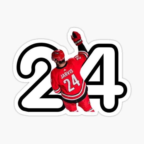 Seth Jarvis Hurricanes Jersey Sticker for Sale by tayloram8