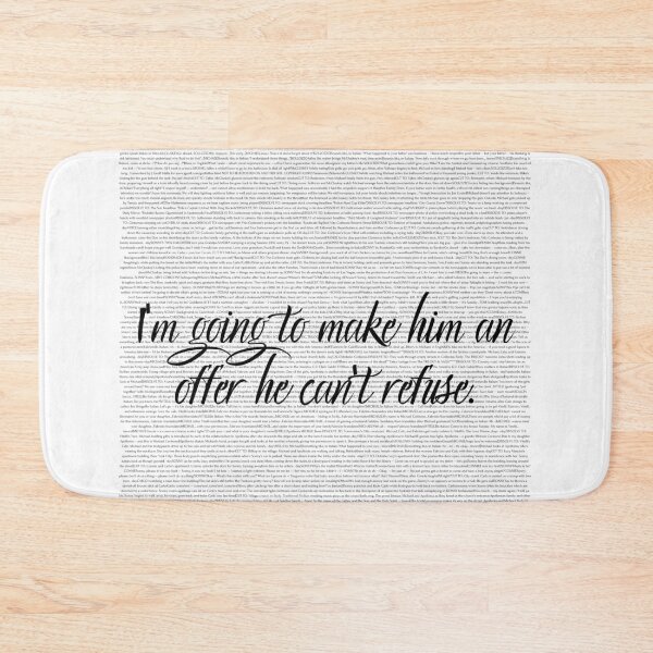 Item preview, entire All Godfather script "I'm going to make him an offer he can't refuse" designed and sold by RiptideShirt.