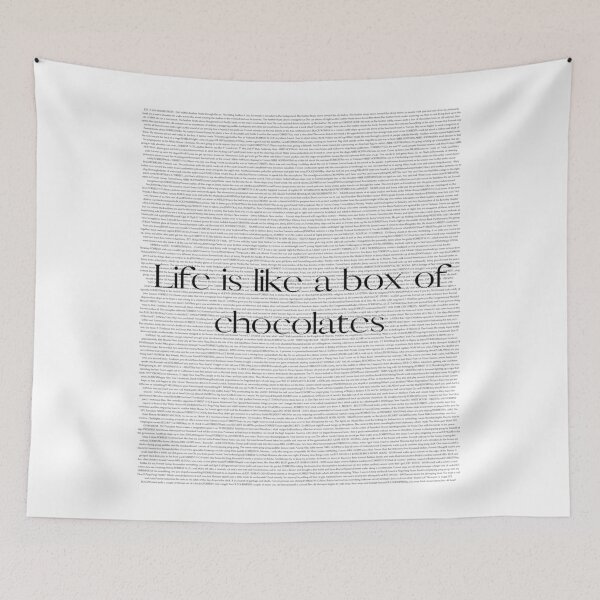 Item preview, entire Forrest Gump script "Life is like a box of chocolates" designed and sold by RiptideShirt.