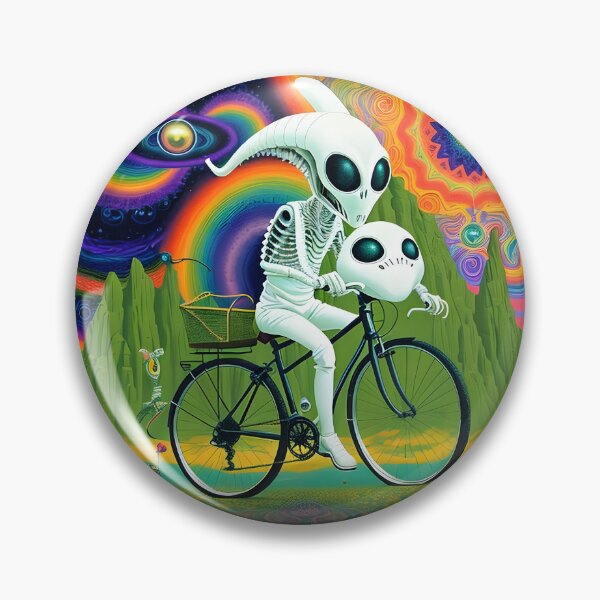 Item preview, Extraterrestrial LSD Odyssey: Alien Bicycle Day Art T-Shirt designed and sold by Mr.Psychedelia.
