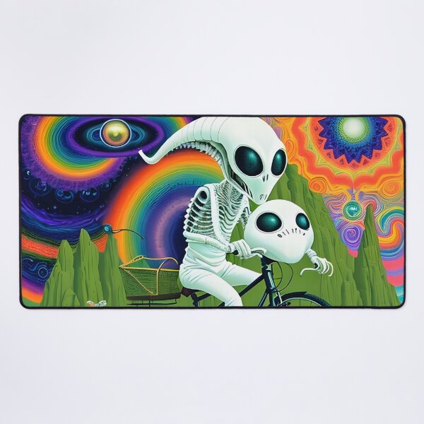 Item preview, Extraterrestrial LSD Odyssey: Alien Bicycle Day Art T-Shirt designed and sold by Mr.Psychedelia.