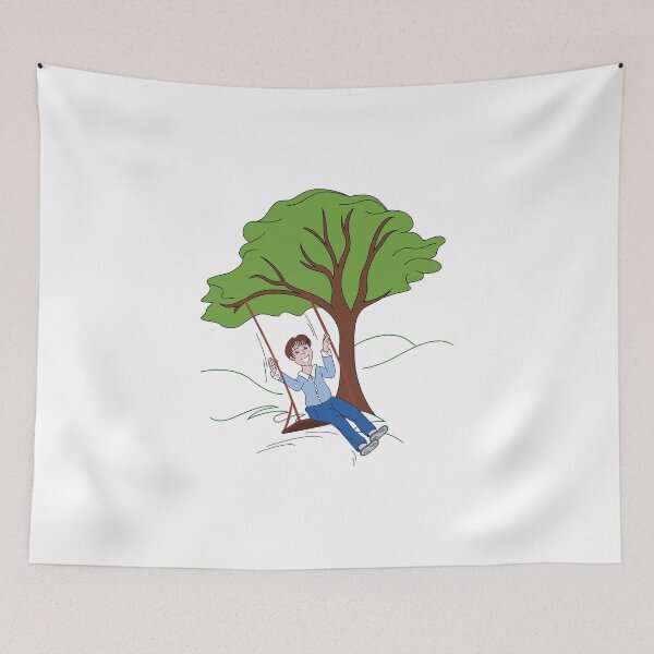 Item preview, child on swing designed and sold by CREATINERY.