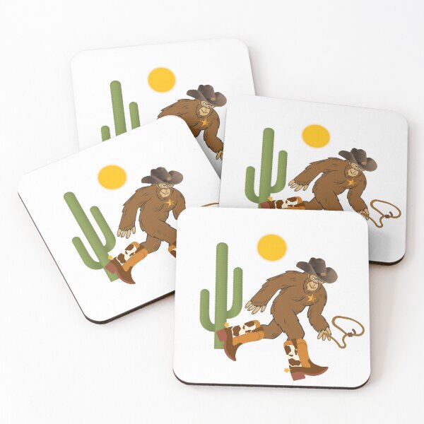 Item preview, Bigfoot cowboy, sticker t-shirt print on front or back pick color designed and sold by BigfootFUN.