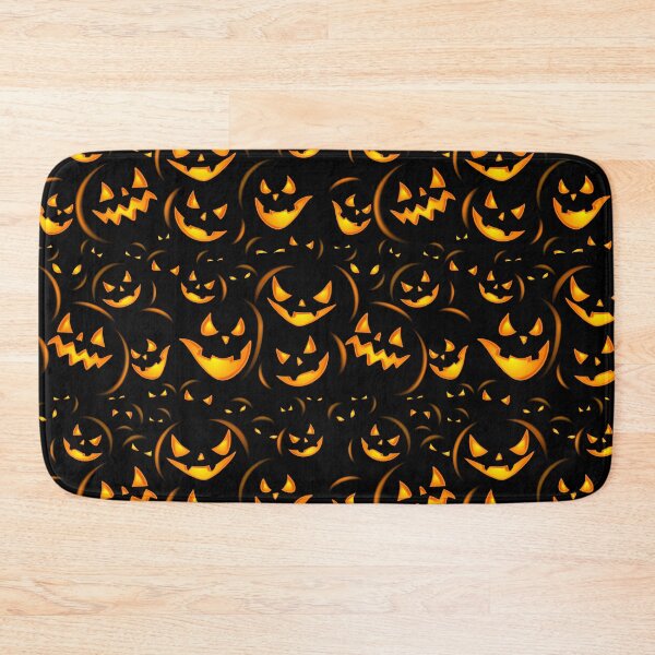 Item preview, Halloween Pumpkin Face Carving Seamless Pattern Art designed and sold by solrevolver.