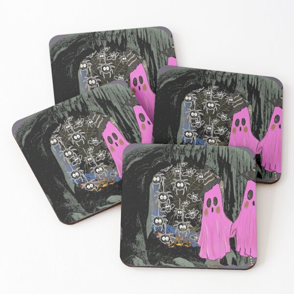 Item preview, Pinky Ghosts And Their Friends On Halloween designed and sold by Eklectikos.