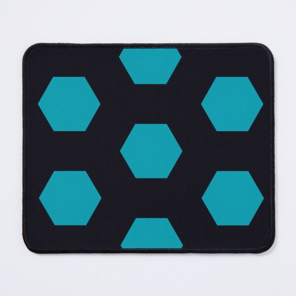 Item preview, Black and Light Blue Hexagon Pattern designed and sold by Geddit Designs.