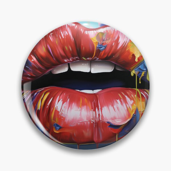 Item preview, Abstract color lips art print designed and sold by dcrc.